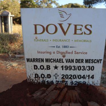 MESCHT Warren Michael, van der 1993-2020