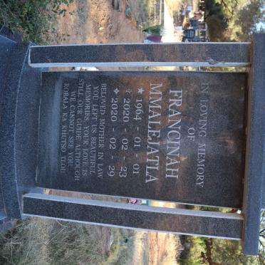 NDEBELE Francinah Mmalejatla 1964-2020