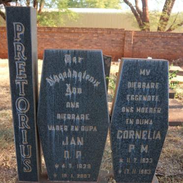 PRETORIUS Jan D.P. 1929-2007 &amp;  Cornelia P.M. 1933-1993