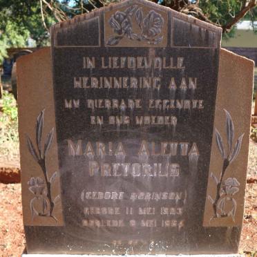 PRETORIUS Maria Aletta nee ROBINSON 1903-1964