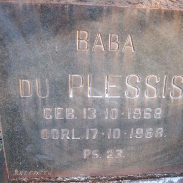 PLESSIS Baba, du 1968-1968