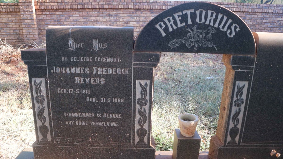PRETORIUS Johannes Frederik Beyers 1915-1966