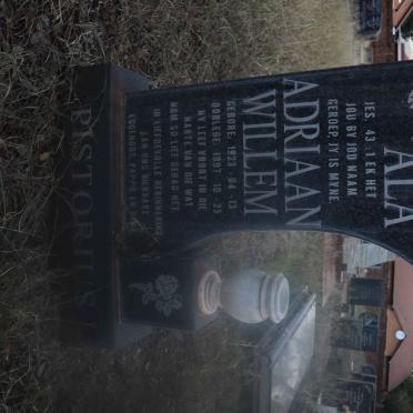 PISTORIUS Adriaan Willem 1923-1997