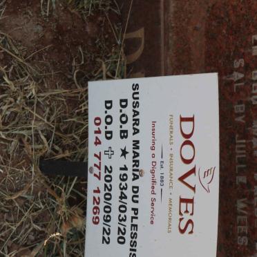 PLESSIS Susara Maria, du 1934-2020