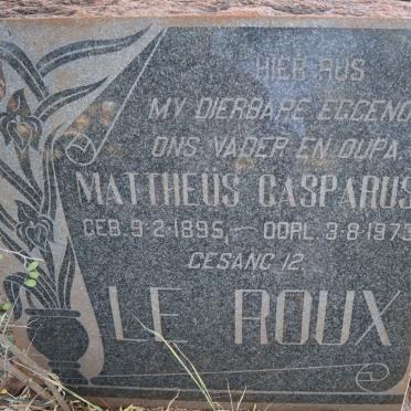 ROUX Mattheüs Casparus, le 1895-1973