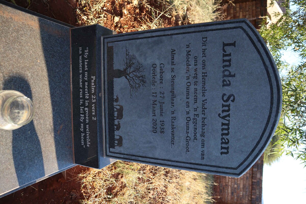 SNYMAN Linda 1938-2020