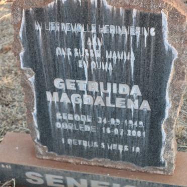 SENEKAL Getruida Magdalena 1949-2001