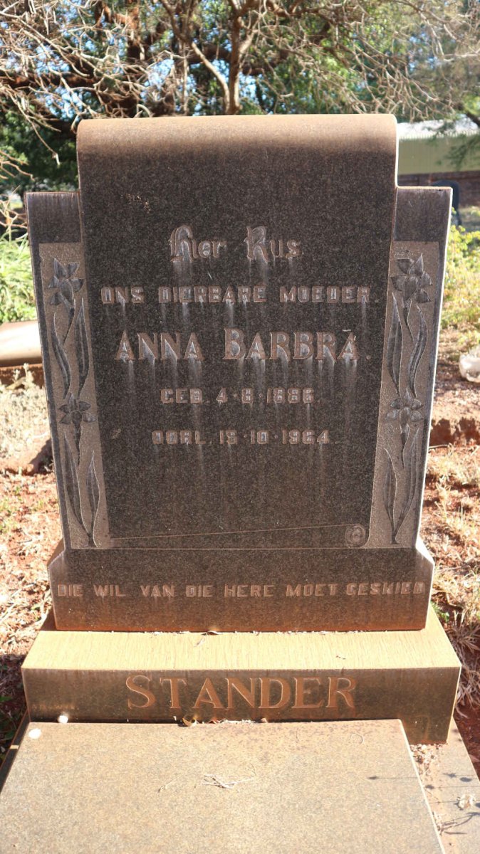 STANDER Anna Barbra 1886-1964