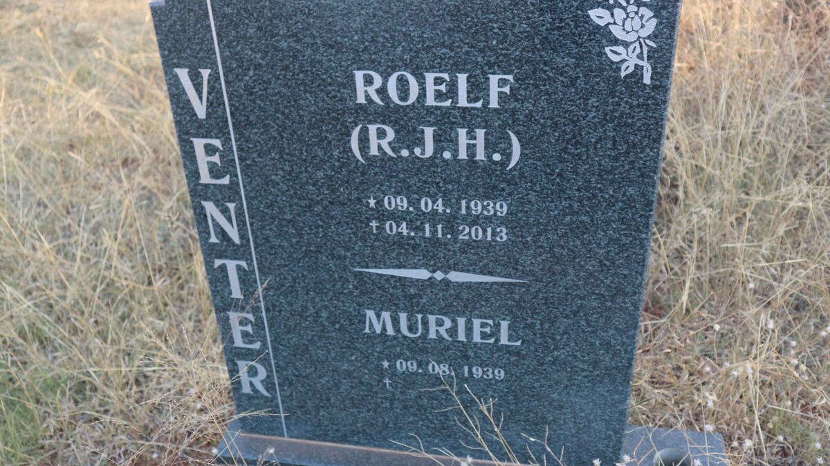 VENTER R.J.H. 1939-2013 &amp; Muriel 1939-
