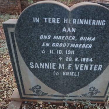 VENTER Sannie M.E. nee BRIEL 1911-1984