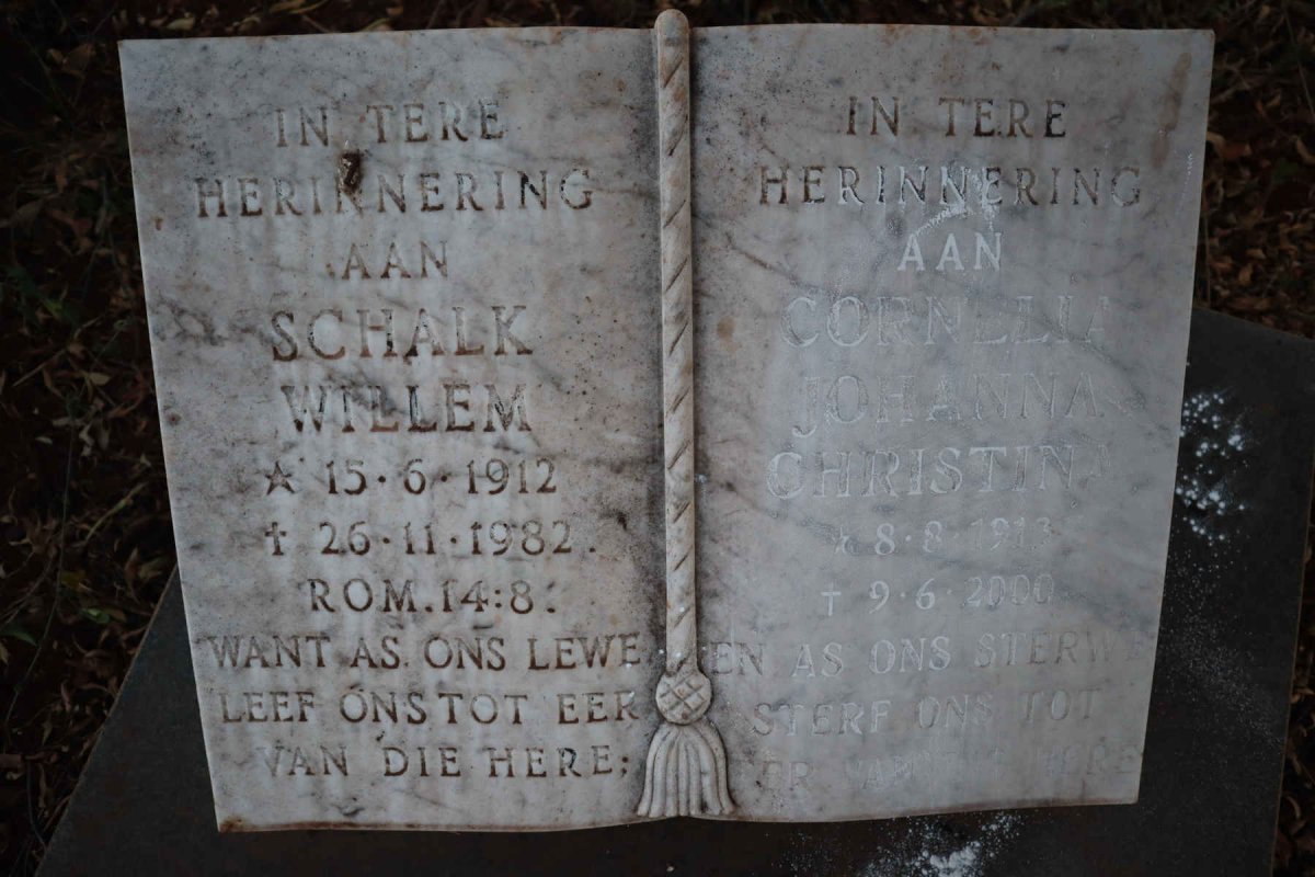 VENTER Schalk Willem 1912-1982 &amp; Cornelia Johanna Christina 1913-2000