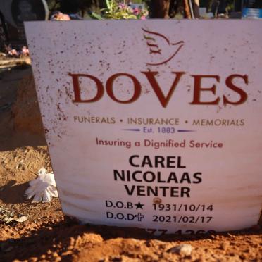 VENTER Carel Nicolaas 1931-2021