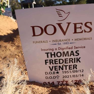 VENTER Thomas Frederik 1951-2021