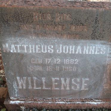 WILLEMSE Mattheus Johannes 1882-1960