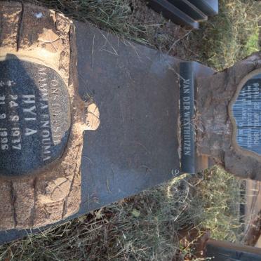 WESTHUIZEN Hyla, van der 1937-1998 :: VAN DER WESTHUIZEN Johan 1959-1980