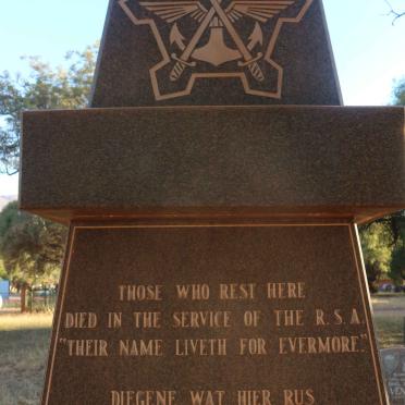 Memorial to those who died in the service of the R.S.A