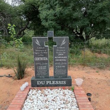 PLESSIS Jan Adriaan, du 1942- & Gertruida 1946-2021