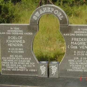 SWANEPOEL Roelof Johannes Hendrik 1911-1995 &amp; Frederika Magrietha VENTER 1921-1992