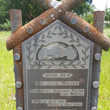 NAUDE Albertha Johanna nee BOTHA 1896-1939