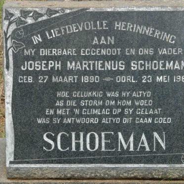 SCHOEMAN Joseph Martienus 1890-1961