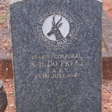 PREEZ A.H., du -1947