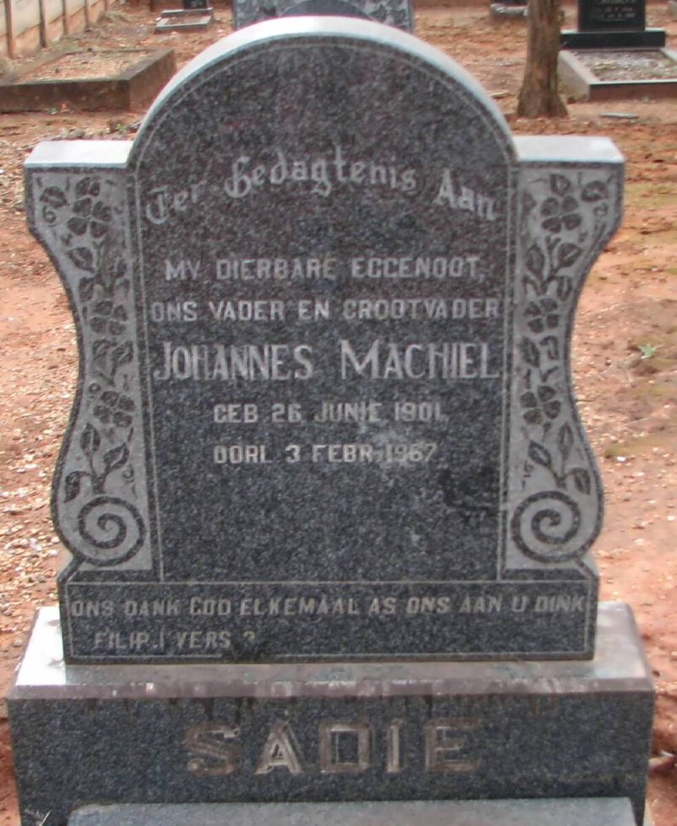 SADIE Johannes Machiel 1901-1967