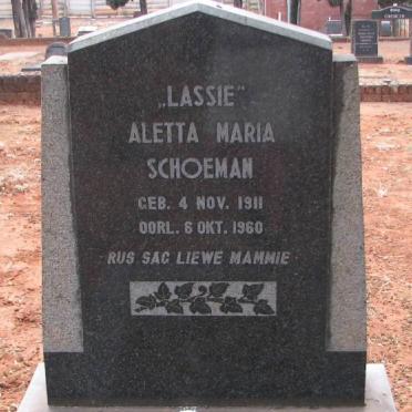 SCHOEMAN Aletta Maria 1911-1960