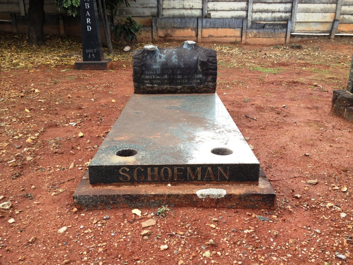 SCHOEMAN John Henry Gillespie 1899-1958