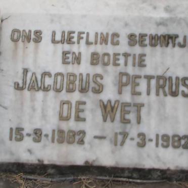 WET Jacobus Petrus, de 1962-1962