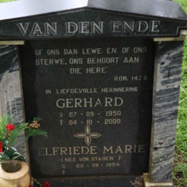 ENDE Gerhard, van den 1950-2000 &amp; Elfriede Marie VON STADEN 1954-