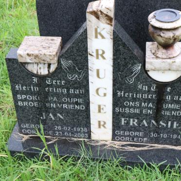 KRUGER Jan 1938-2003 &amp; Fransie 1942-