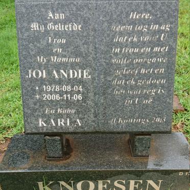KNOESEN Jolandie 1978-2006 :: KNOESEN Karla -2006