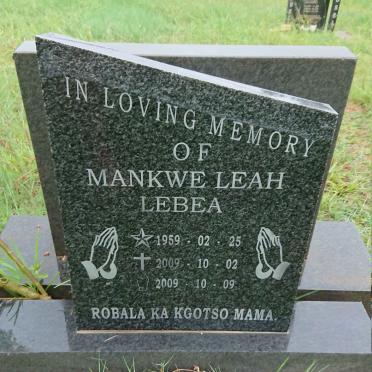 LEBEA Mankwe Leah 1959-2009