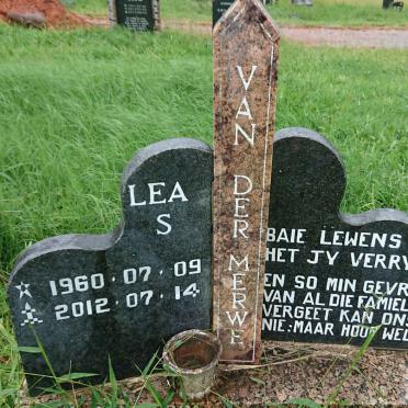 MERWE Lea S., van der 1960-2012