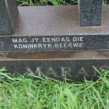 MARAIS Cornelis Johannes 1927-1994 &amp; Grace Catharina 1932-2003