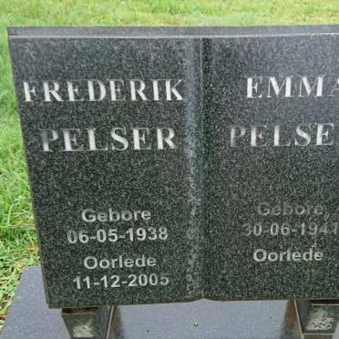 PELSER Frederik 1938-2005 &amp; Emma 1941-