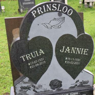 PRINSLOO Jannie 1931-2001 &amp; Truia 1931-2019