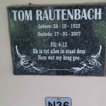 RAUTENBACH Tom 1923-2007