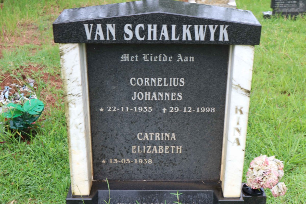 SCHALKWYK Cornelius Johannes, van 1935-1998 &amp; Catrina Elizabeth 1938-