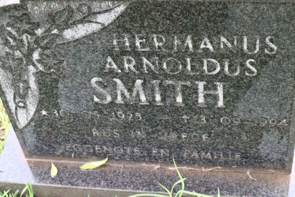 SMITH Hermanus Arnoldus 1925-1994