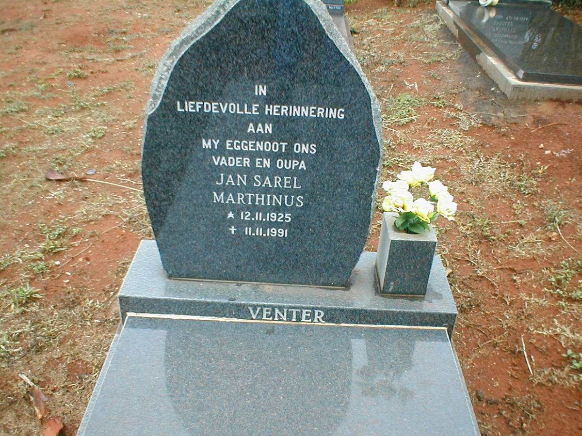 VENTER Jan Sarel Marthinus 1925-1991