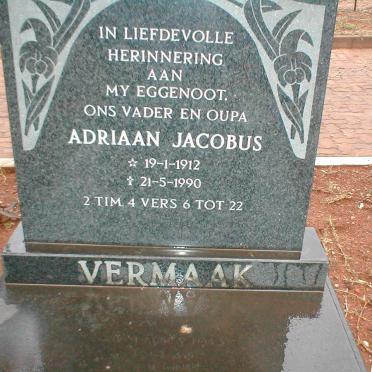 VERMAAK Adriaan Jacobus 1912-1990