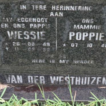 WESTHUIZEN Wessie, van der 1949-199? &amp; Poppie 1946-