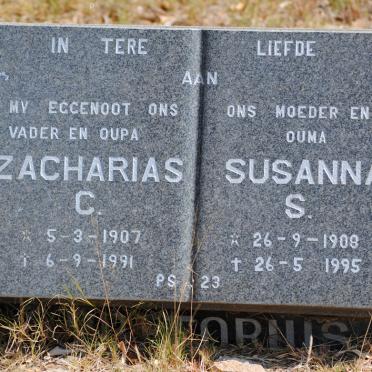 PRETORIUS Zacharias C. 1907-1991 &amp; Susanna S. 1908-1995