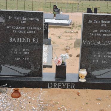 DREYER Barend P.J. 1905-1988 &amp; Magdalena A.F.C. 1909-1996