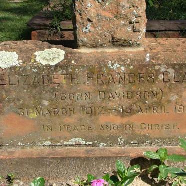 CLARKE Elizabeth Frances nee DAVIDSON 1912-1954