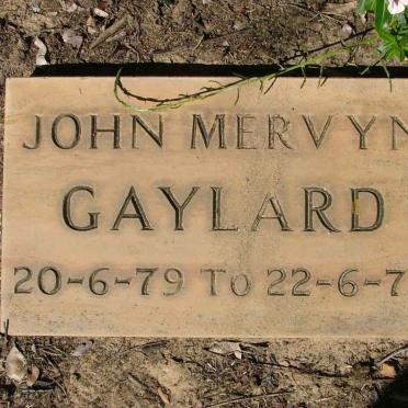 GAYLARD John Mervyn 1979-1979