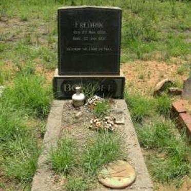 BOSHOFF  Fredrik 1883 - 1902