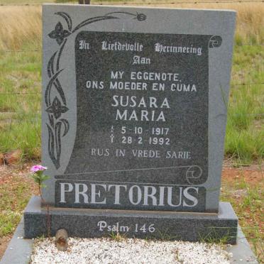 PRETORIUS Susara Maria 1917-1992