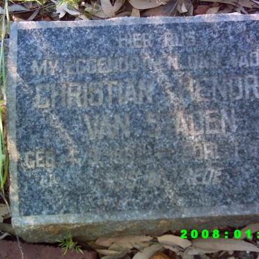 STADEN Christian Hendrik, van 188?-??